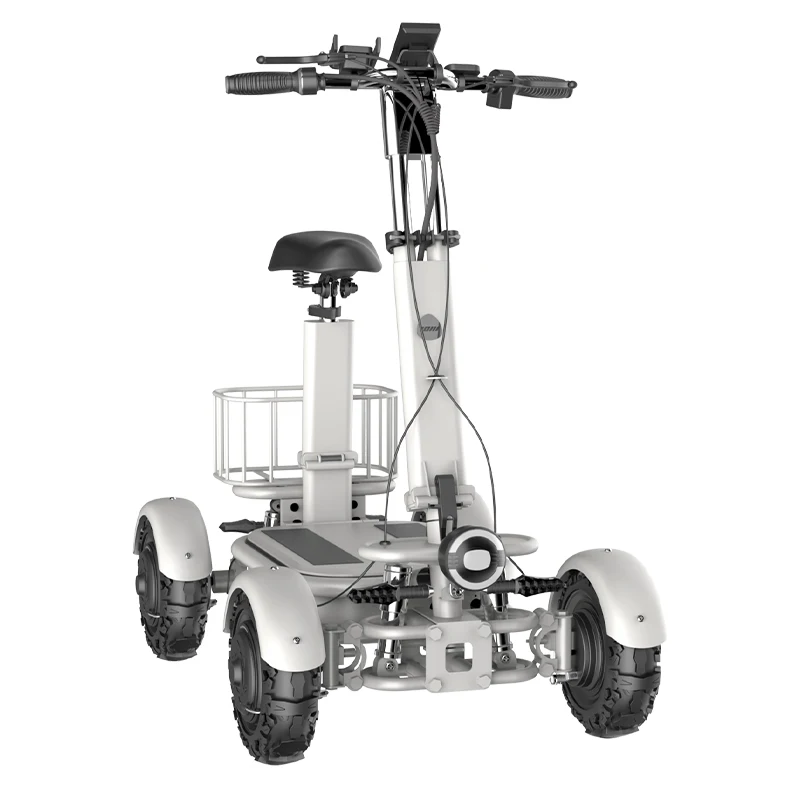 4 Wheel 1000W Dual Rear Motor Off Road Electric Scooters Beach Electric Scooter 4 Wheel Scooter