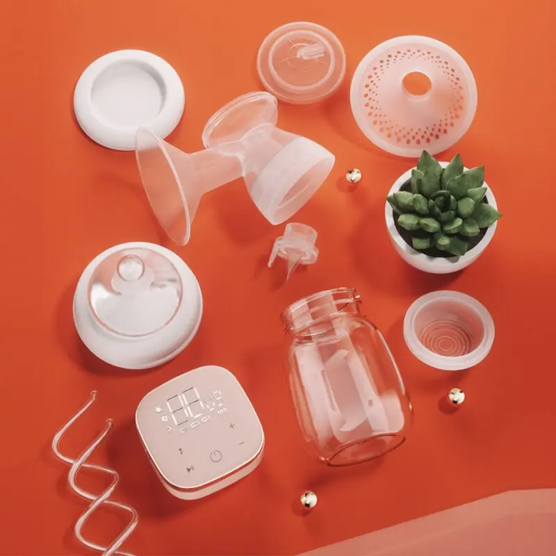 YOUHA Single Electric Breast Pump, Rechargeable, Touch Screen, USB Port, PPSU Milk Bottle, Lithium Battery