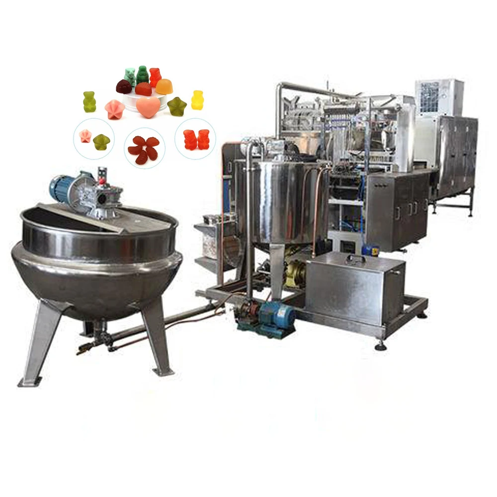 Automatic Flat Lollipop Candy Soft Gummy Toffee Making Machine Glowing Stick Lollipop Production Line