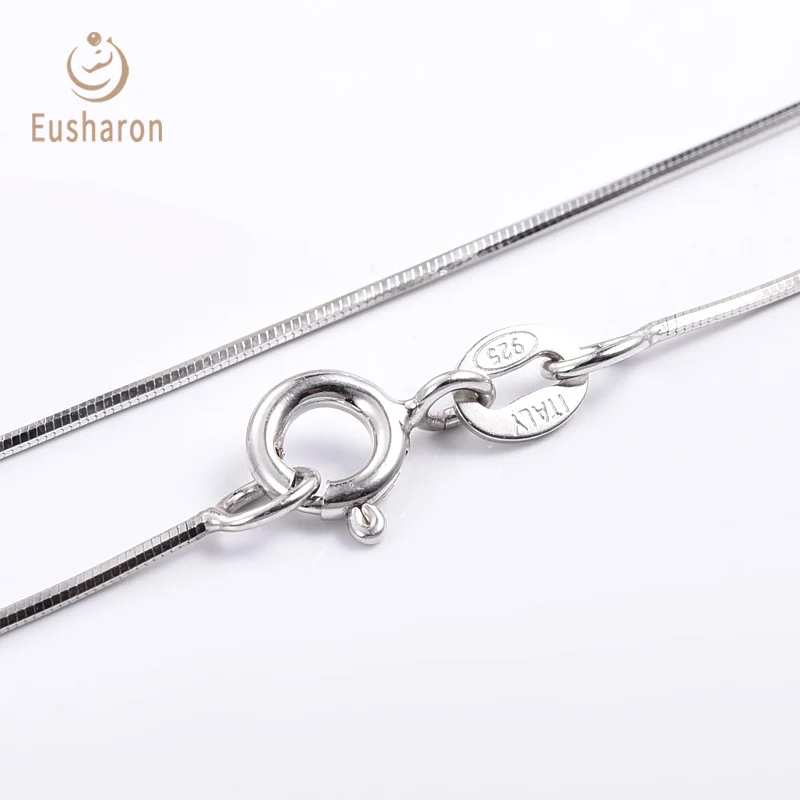 Snake Chain for Necklace SJ-CH002 Wholesale 925 Sterling Silver Trendy Sliver DIY Necklace Pendants Jewelry 18inch 10pcs 1.82g