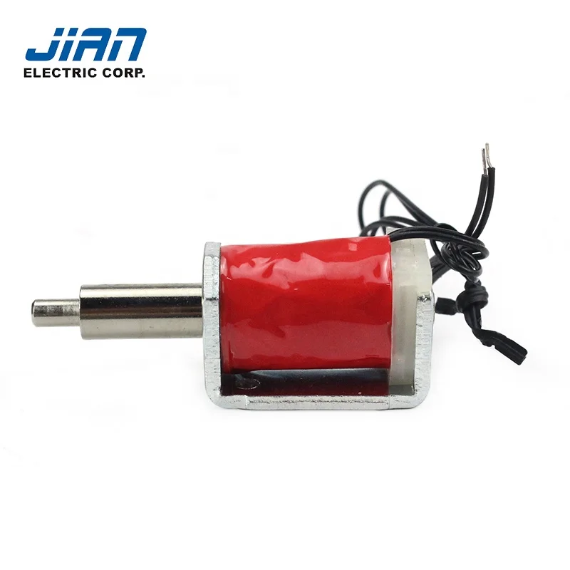 
Customized 12V 24V DC long Stroke big force electronic Open Frame Push Pull Solenoid for Intelligent switch systems 