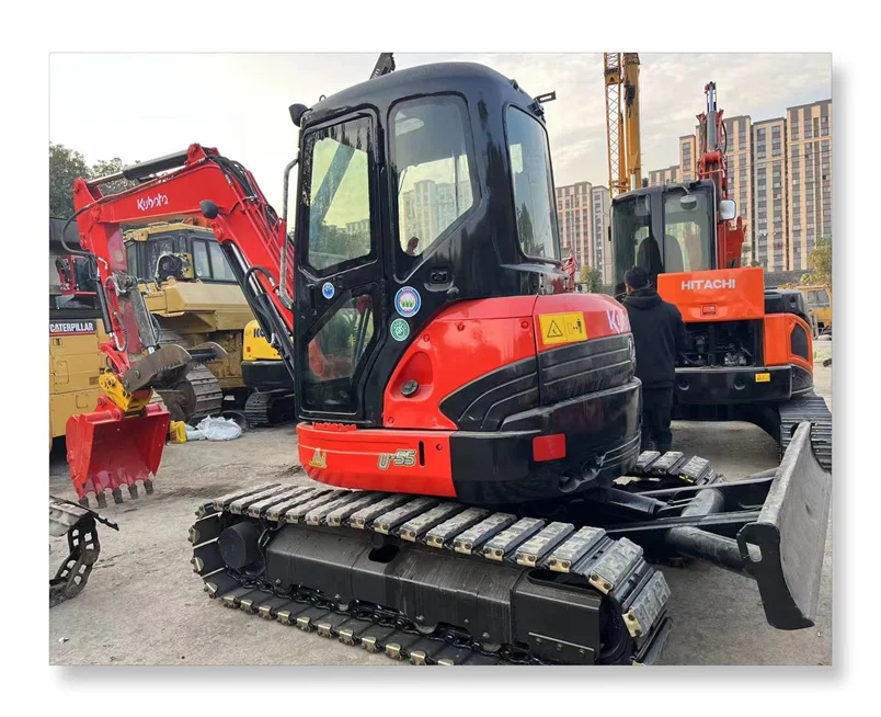Japan Mini Excavator Kubota u55 /Escavator Usadas 5 ton KUBOTA 55 U55-4 Used Mini Digger Machine for Sale