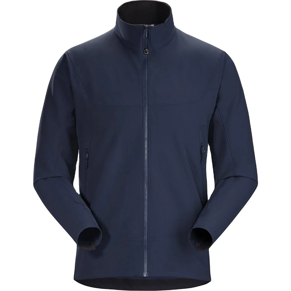 
high quality navy blue wholesale mens softshell jacket winter waterproof outdoor fleece lined jackets made in softshell Fabric 