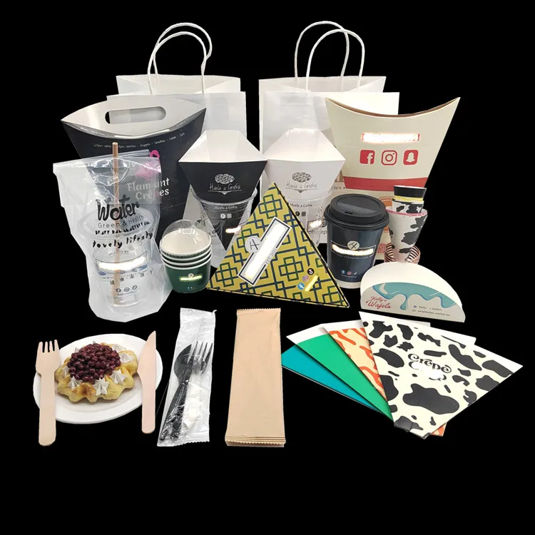 Waffle crepe shop series packaging