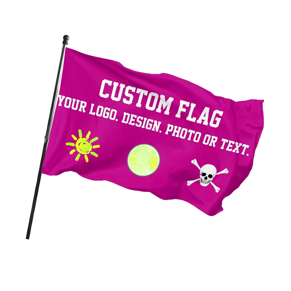 Wholesale Custom Logo Print Promotional Sport Custom Logo Print 3 by 5 feet Outdoor Useful Nylon Fabric Custom Flag