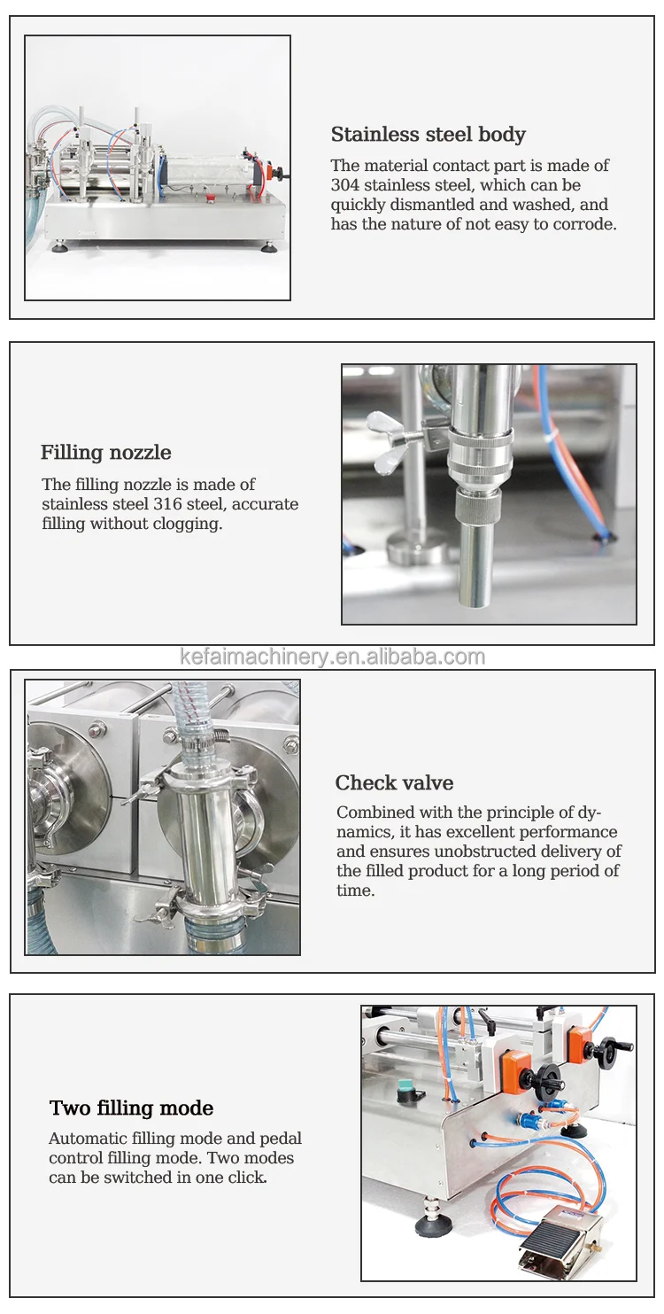 KEFAI  Semi Automatic Liquid Filler Juice Oil Bottle Liquid Filling Machine