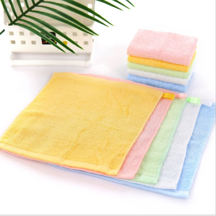 100% Natural Bamboo Fiber Baby Bath Towel 25*25cm