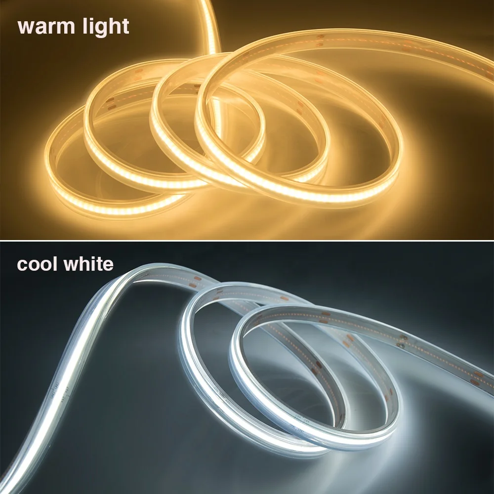 IP68 Waterproof 12V 24V 11W Warm White 2700k 3000K 4000K 6000K FOB COB LED Strip