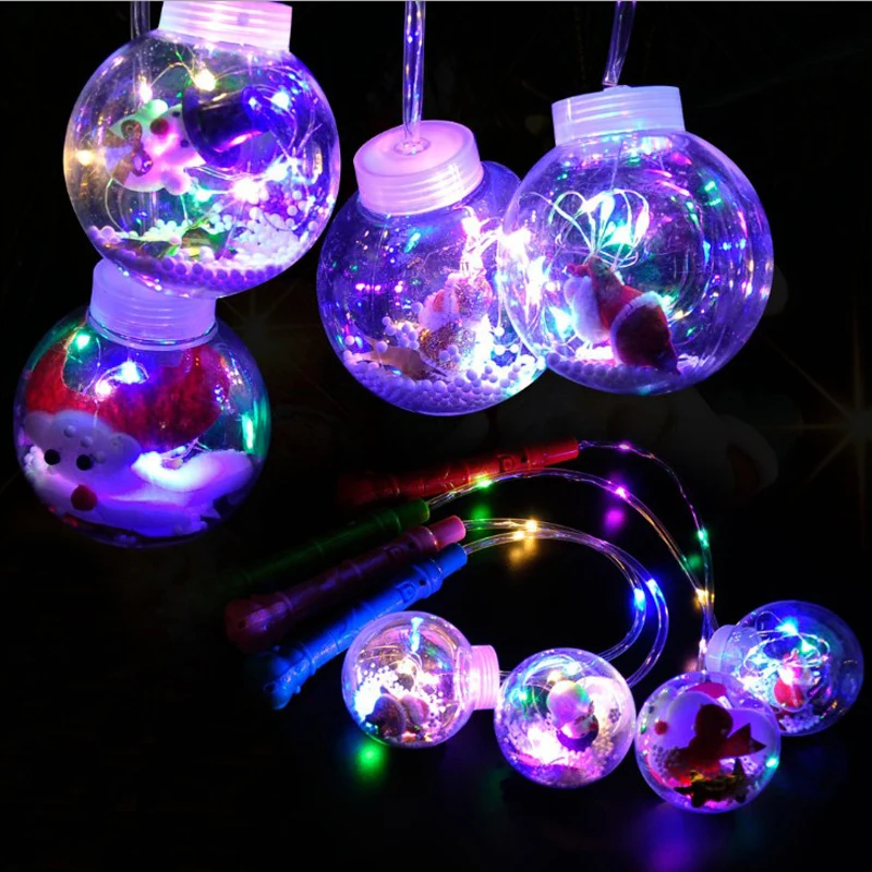 
LED Colorful Lanterns for Kids Christmas Outdoor Decoration Lighting Ball for Children Xmas Party Ornaments 