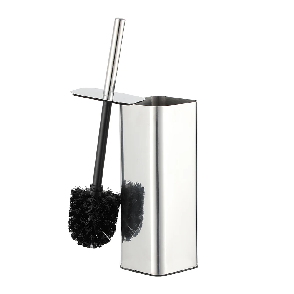 Household hotel office luxury stainless steel square toilet brushes