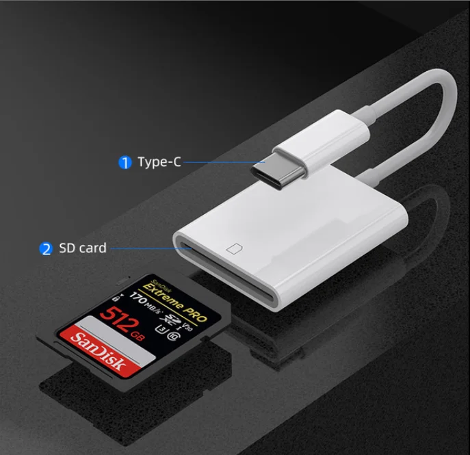 
type-c to camera card mobile phone OTG card reader tf memory card high speed adapter cable 