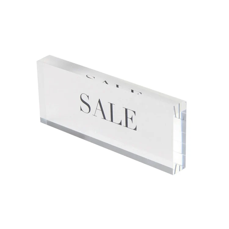 Custom Wholesale Clear Solid Acrylic Logo Brand Block Printing Acrylic Logo Brand Sign Display