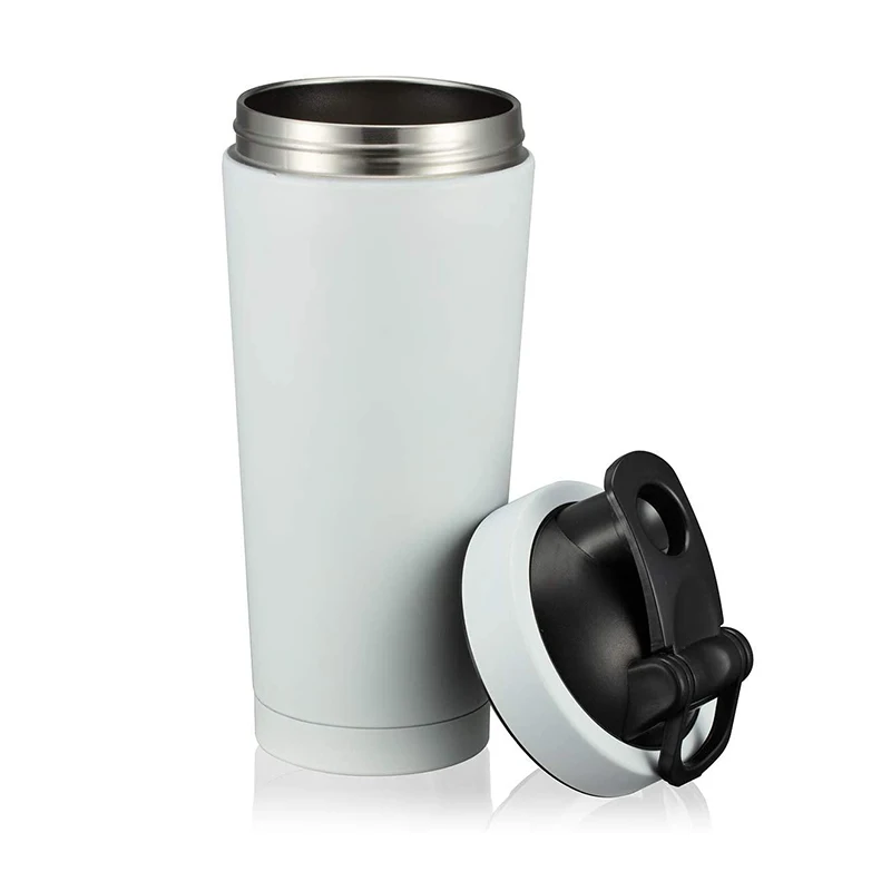 Wholesale Blank Stainless Steel Shake Workout Fitness Cup Bottle Insulated Metal Gym Protein Shaker Cup with Ball