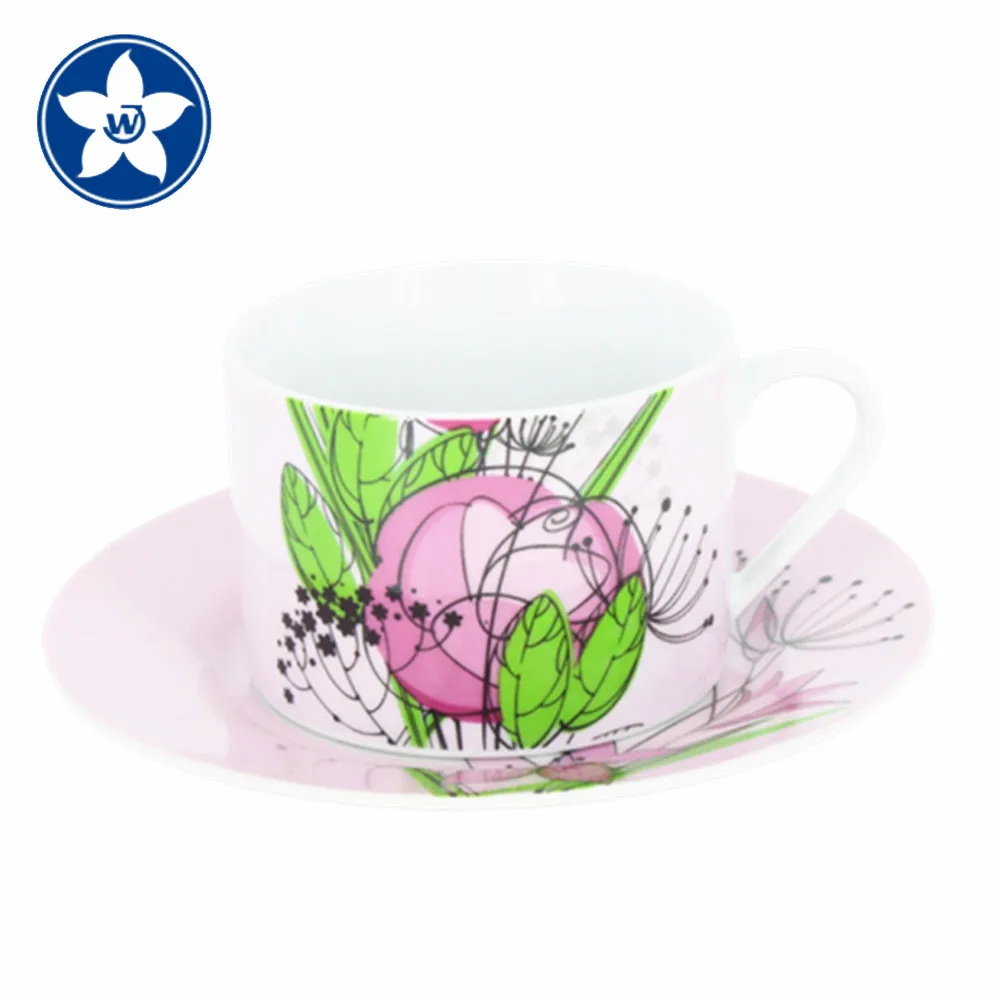 Classic Pakistan Style Porcelain Coffee Tea Cup Sets for Breakfast