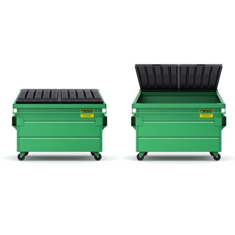 New Released Custom Design Metal Plastic Cover Dumpster Wheel Caster Available Big Container