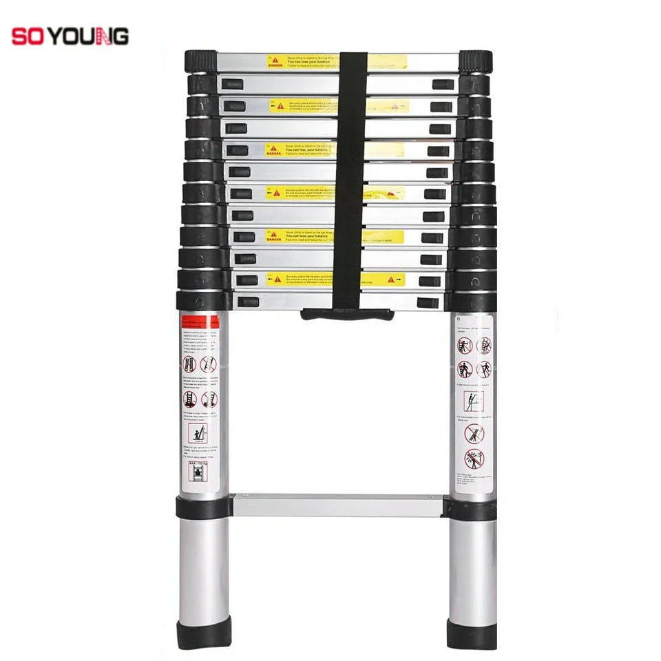 3.8M Multifunctional Aluminum Telescopic Ladder Lifting Engineering Ladder