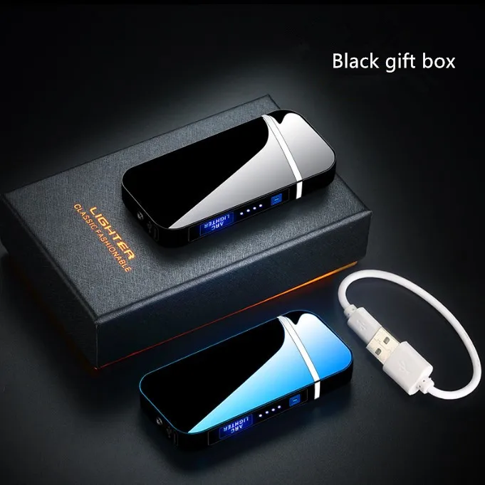 New Plasma Double Arc lighter  electronic charging lighter With Touch sensor switch