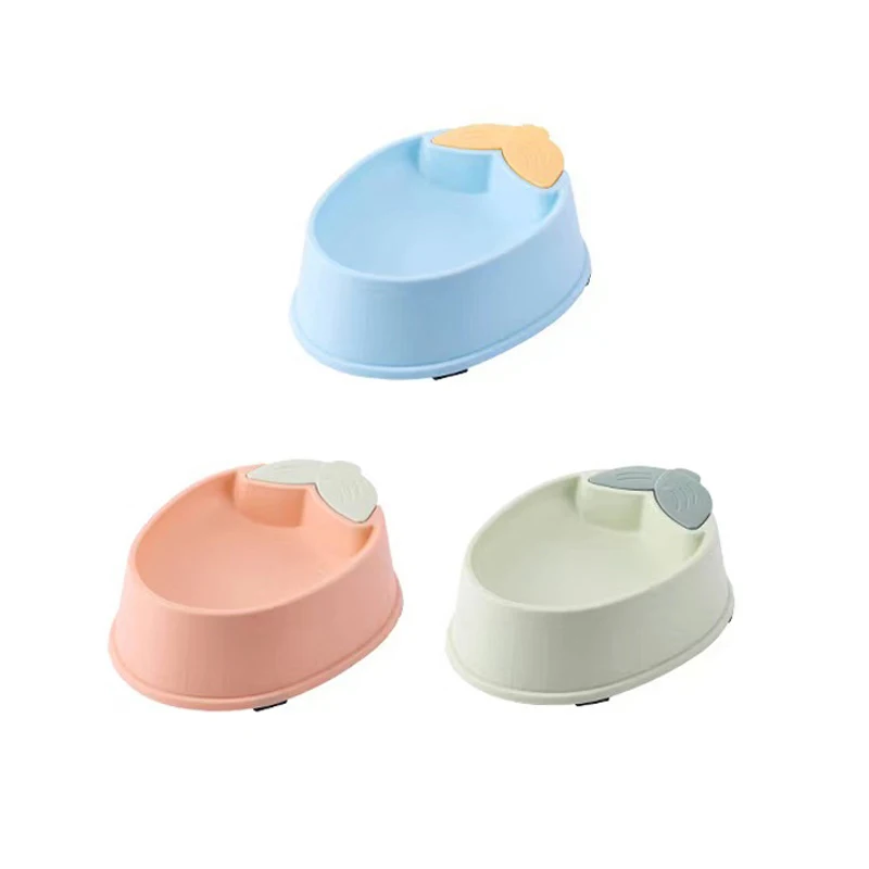 2022 New Design Fruit Shape High Capacity Deepen Spill Proof Pet Bowl Plastic Dog Water Bowl