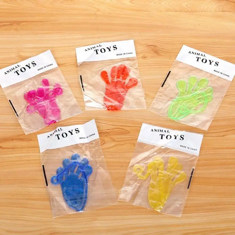 Nostalgic Elastic Creative Climbing Palm Trick Telescopic Stress Relief Wall Toys Sticky Hands for Kids