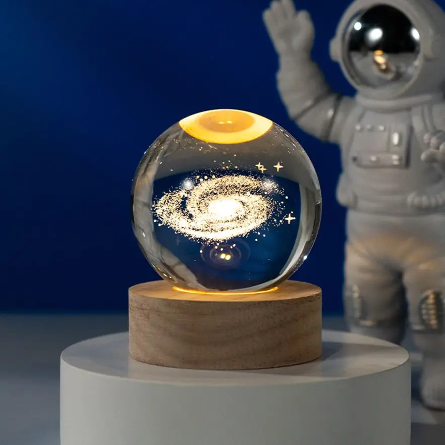 3d crystal ball night light colors changeable touch control table lamp crystal night light