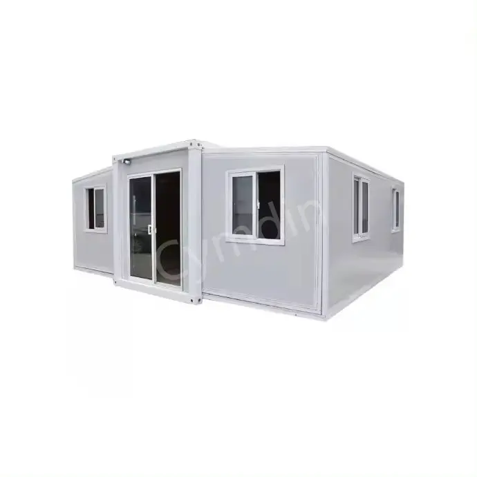 Cymdin Portable Double-Wing Folding Container House with Three Rooms for Temporary Living Solutions