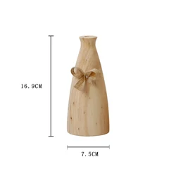 Creative handmade Nordic pastoral wooden vases home decoration simple modern desktop flower