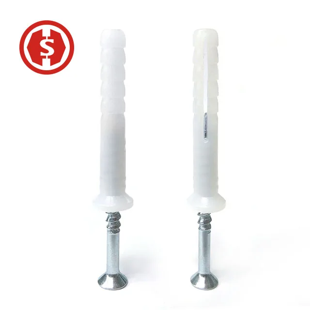 Fish shape PE nylon plastic expansion Anchor Bolt with screw inside For Structure
