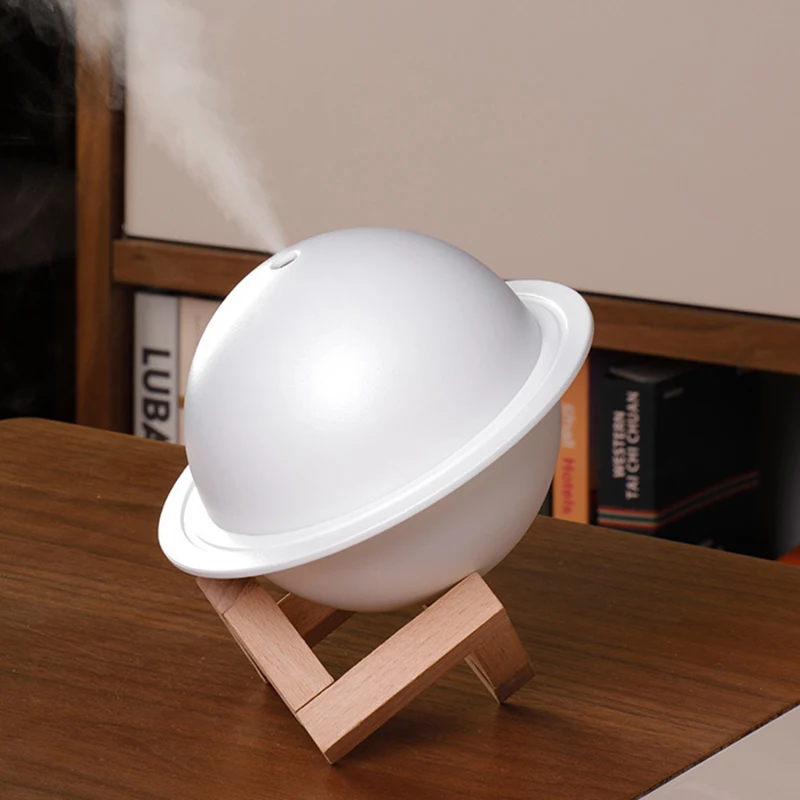 Portable travel round colorful 300ml night light mini usb ultrasonic planet Wet Aroma Essential Oil Diffuser air humidifier