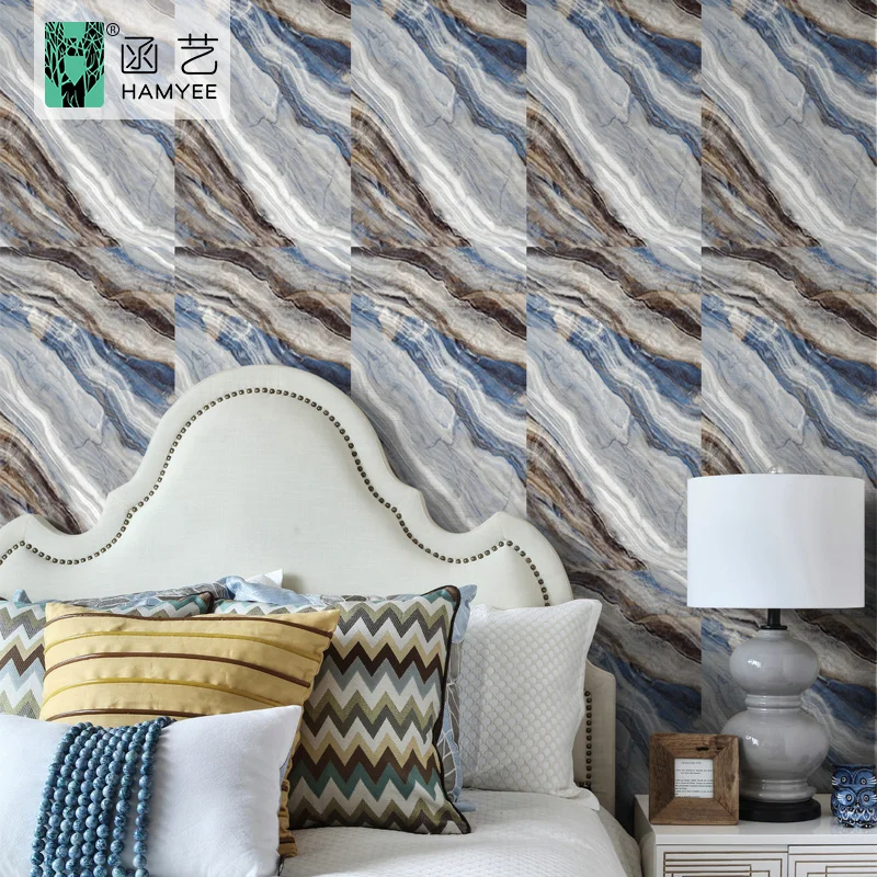 Pvc panel marble wallpaper sticker self adhesive 3d foam sheet wallpaper wall tile sticker