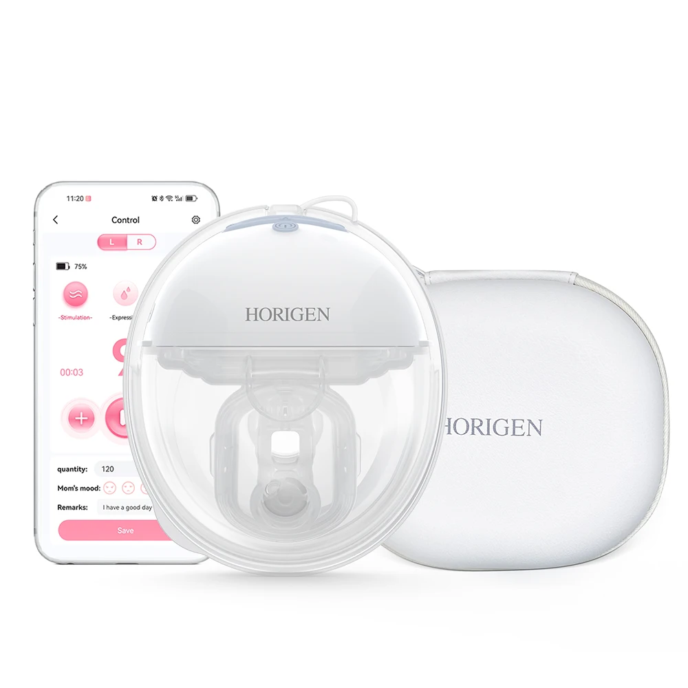 wholesale App control Hand Free Breastfeeding Pump Double-Sealed Flange 3 Modes 9 Levels electric Wearable Breast Pump