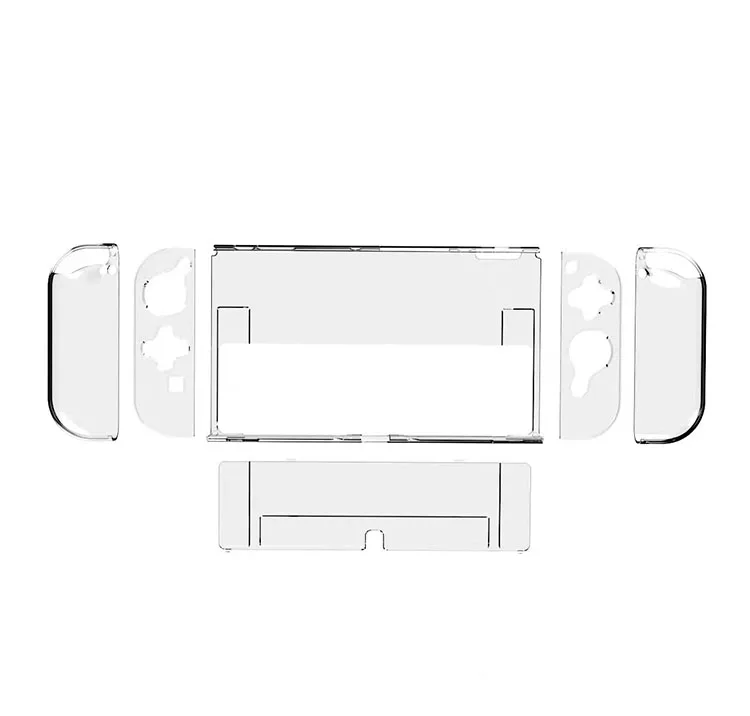Protective Flip Cover Hard Shell Crystal Clear TPU Case For Nintendo Switch Oled Console Joy-con