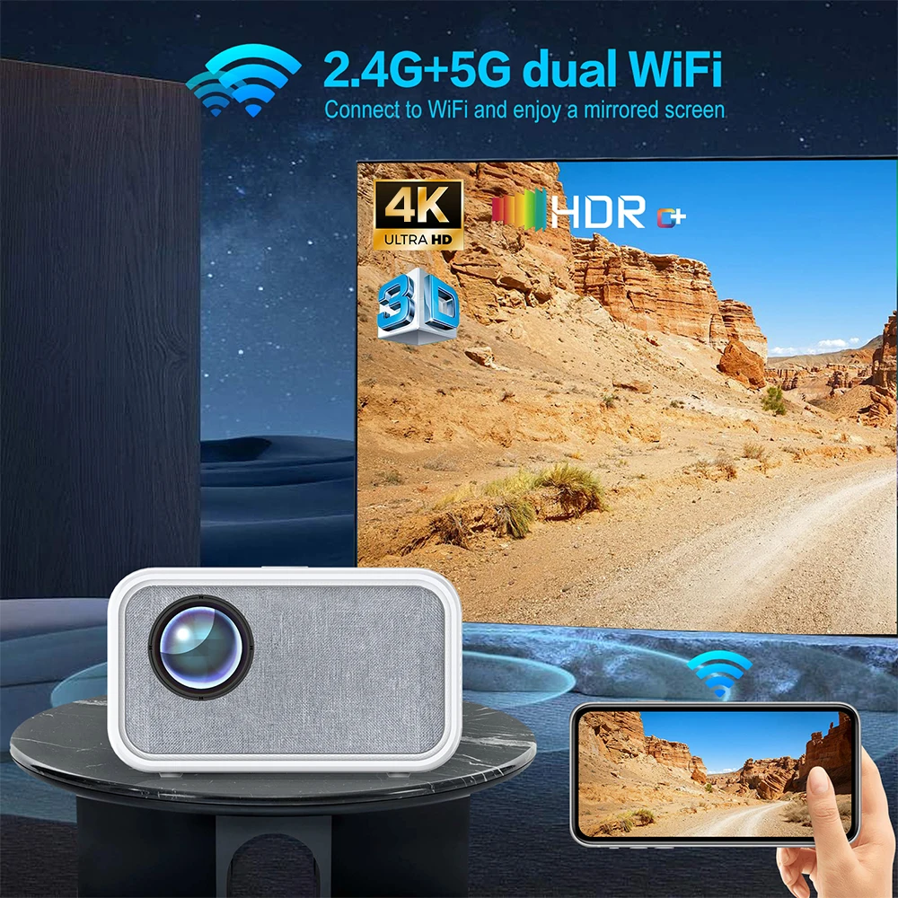 Touyinger X9 Smart Cinema Proyector Inteligente Tv Projection Mini 4K Wireless Wifi Home Theater Video Projector Portatil