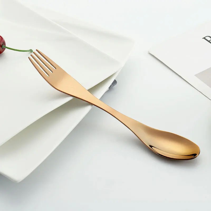 Food Grade Multi Function Camping Reusable Spork Metal Dinner Spoon Spoons Stainless Steel 430 / 304 All-season Not Support Free