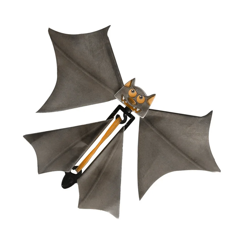 Hot Selling Magic Prop Flying Bat Rubber Band Wind Up Paper Flying Bat Funny Surprise Prank Joke Magic Toy For Kids Children