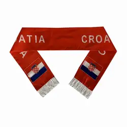 custom new design  Croatia flag scarf football game fans scarf national flag painted print scarf