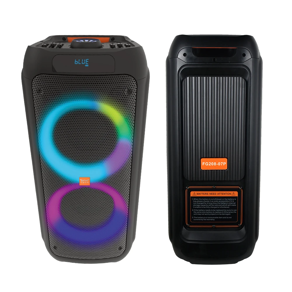 Feiyang dual 8-дюймовый заряжаемые портативные наушники-вкладыши TWS с динамик bt беспроводным микрофоном большой мощности FG208-07