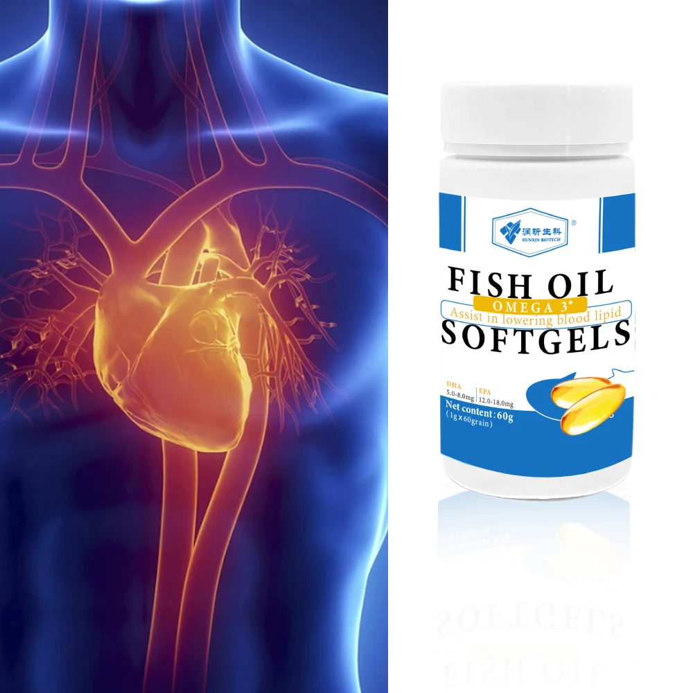 Support Overall Health and Wellness DHA Omega 3 Deep Sea Fish Oil 60 Softgel Capsules