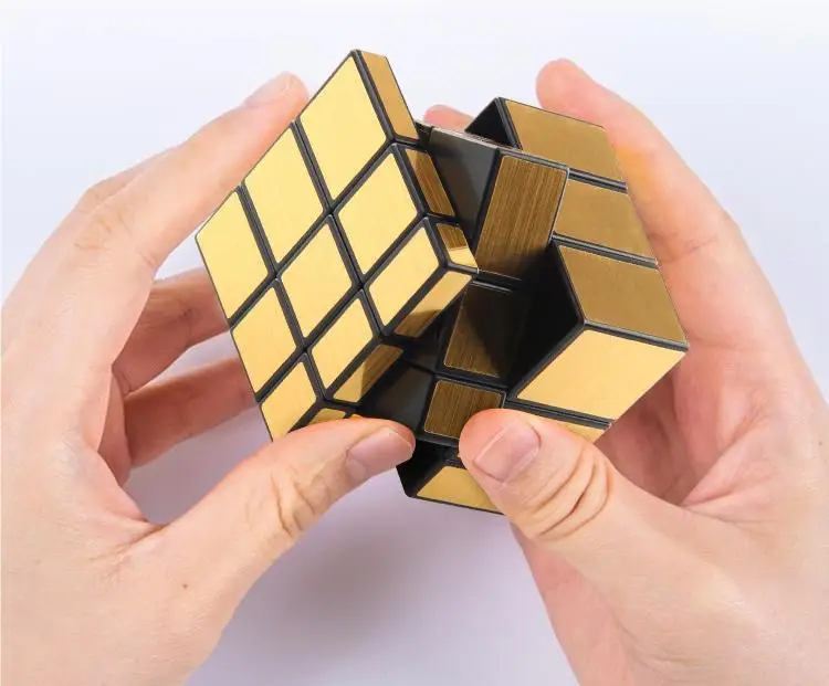 Stress Relief Toys Custom 2X2 Metallic Color Square Speed Magic Cube 3D 3X3 Fidget Plastic Silver Mirror Magic Cube Puzzle