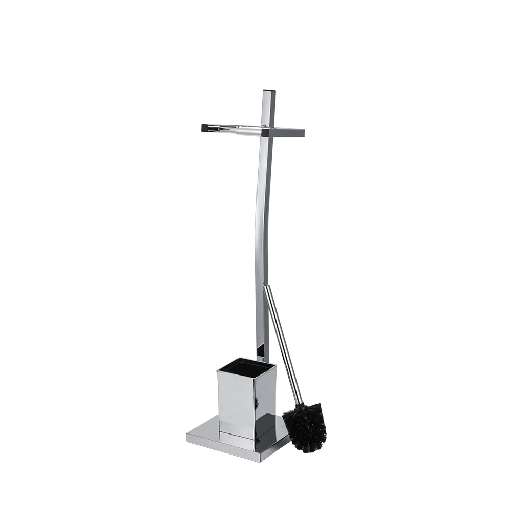 Stainless steel toilet toilet paper towel holder and toilet brush holder set