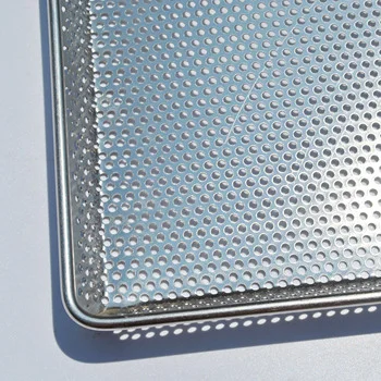 High Quality  Food Grade 304 Stainless Steel Baking Pan Aluminum Baking Tray Perforated Roasting Pan for Oven