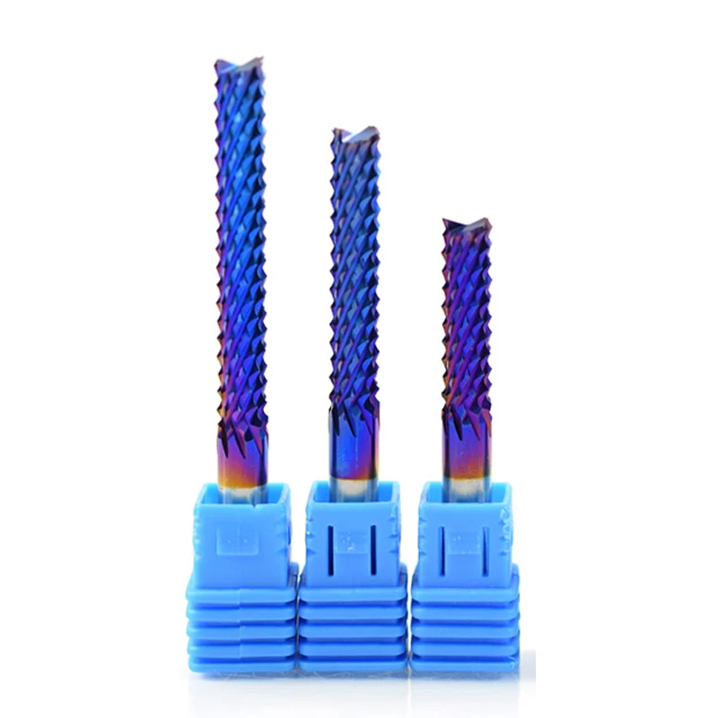WEIX Wholesale WoodWorking Solid Carbide Corn Teeth Milling Cutter Nano Blue Coating