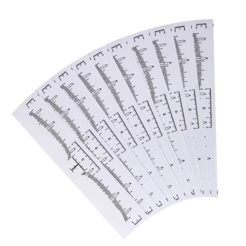 1-1-4 disposable plastic eyebrow stencil ruler sticker