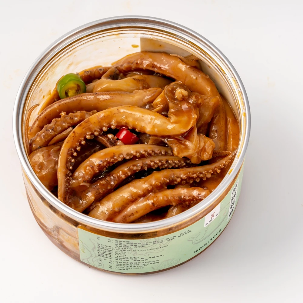 Прямо Продажа с завода высококачественные готовые к употреблению морепродукты острые маринованные щупальца кальмара