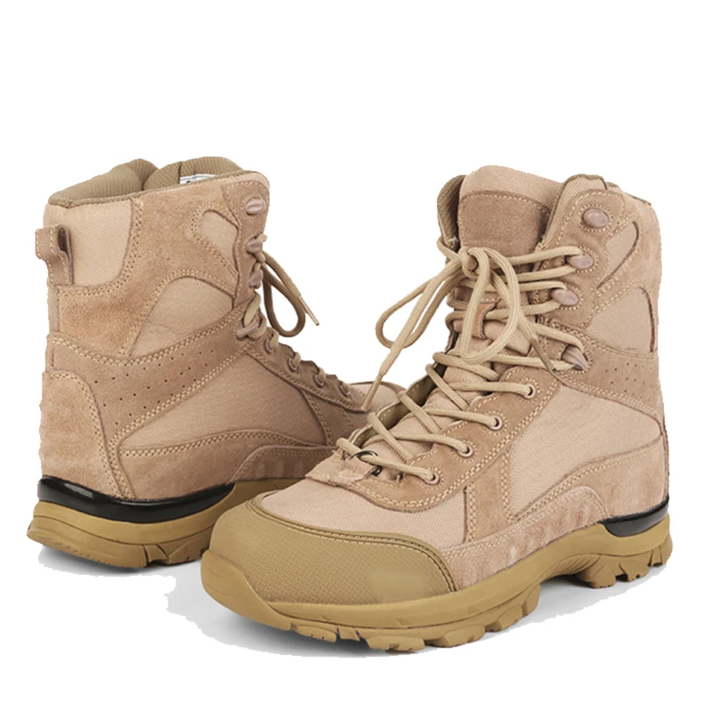 Мужские камуфляжные ботинки из натуральной кожи песочного цвета, армейские ботинки, мужские походные ботинки