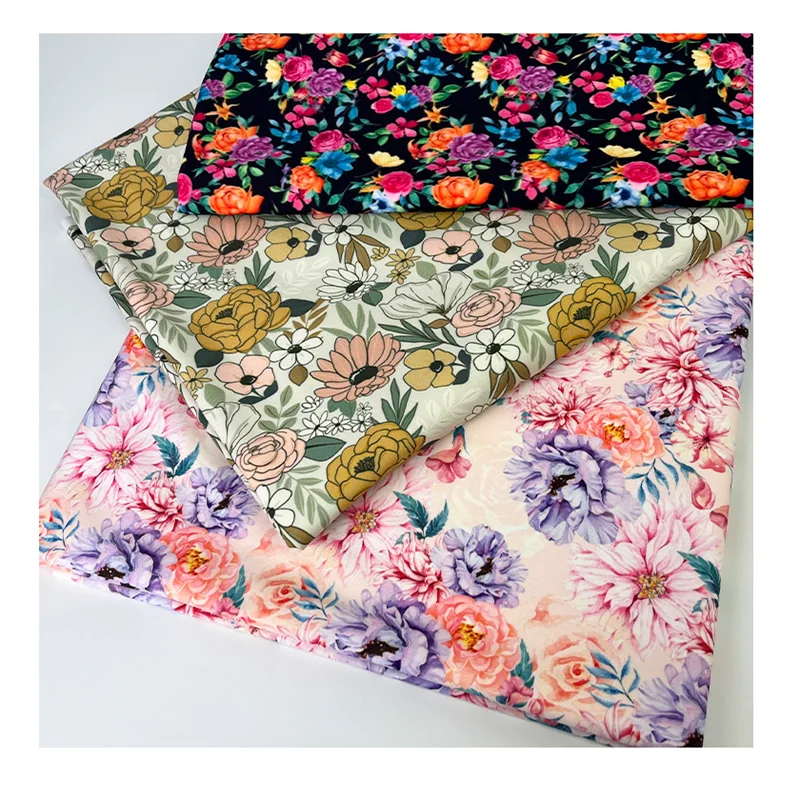 No MOQ Delicate Digital Printed 100% Polyester Softshell water proofing fabric for coats