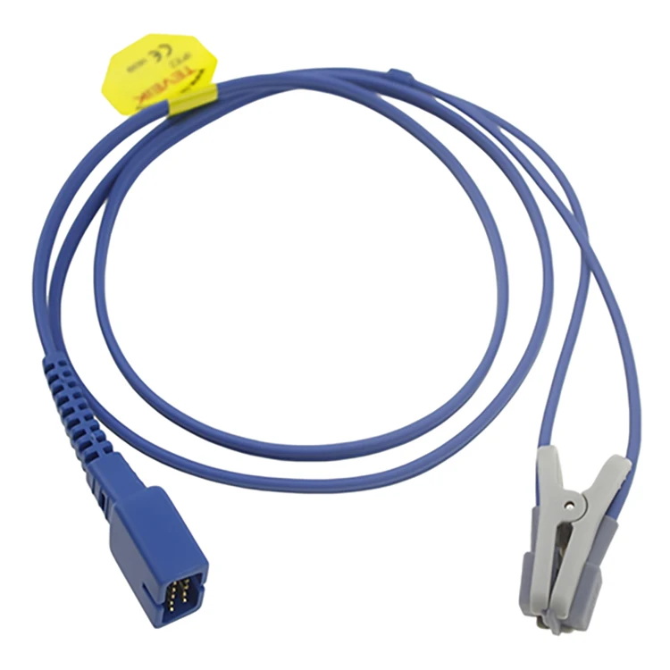 TEVEIK 3ft adult silicone finger soft tip reusable compatible spo2 sensor cable for Nellcor oximax DB 9pin NPB75 NPB40