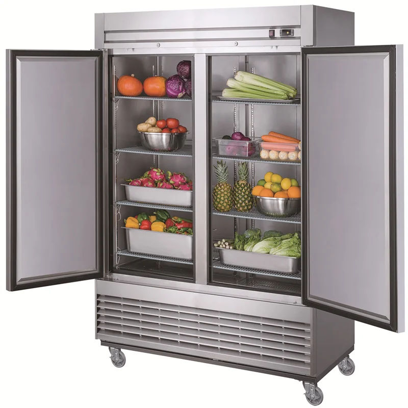 Dukers Double Door Freezers Good Price Commercial Freezer Stainless Steel Industrial Upright Freezer