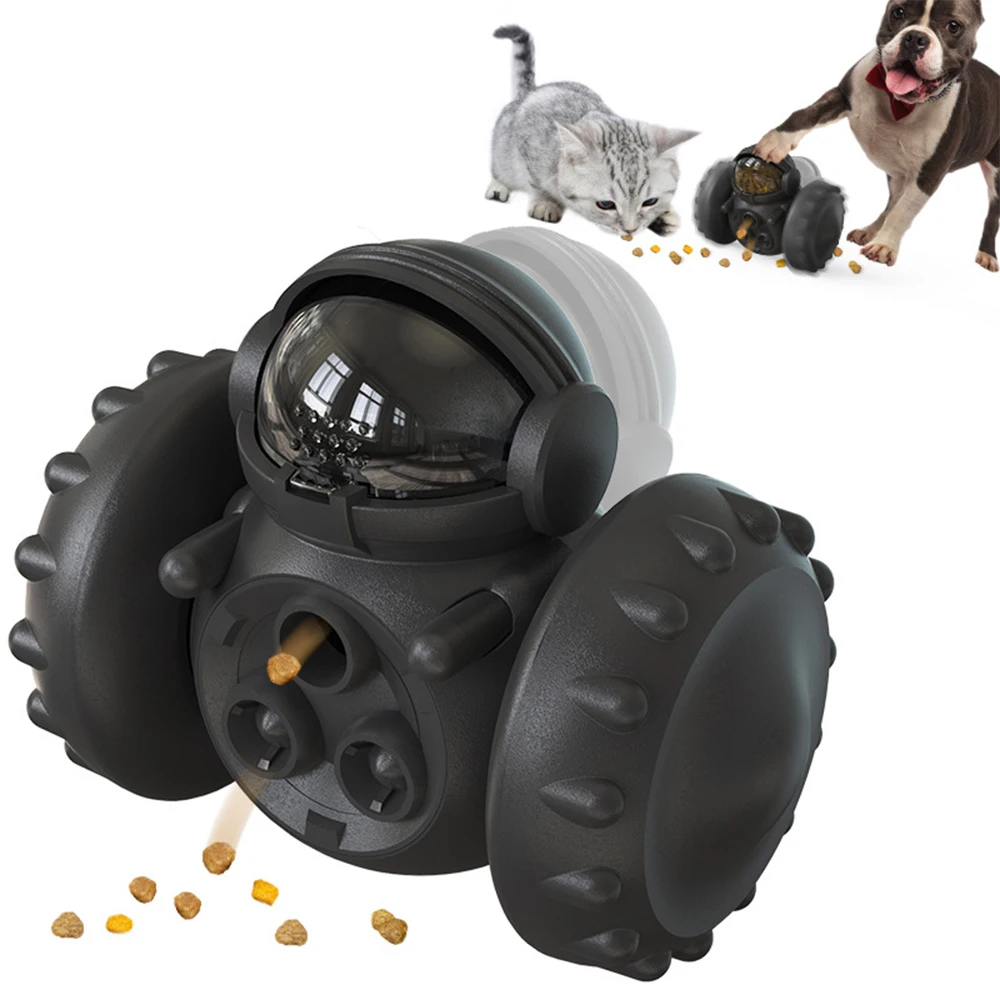 2022 New Amazon Top Seller Smart Robot Tumbler Moving Car Wheel Dog Cat Slow Feeder Teaser Toys