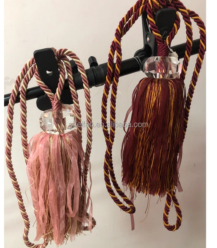 New arrived  Shantou  hanging tassel window blind rayon fringe  curtain blinds  curtain tieback tassels beaded tassels