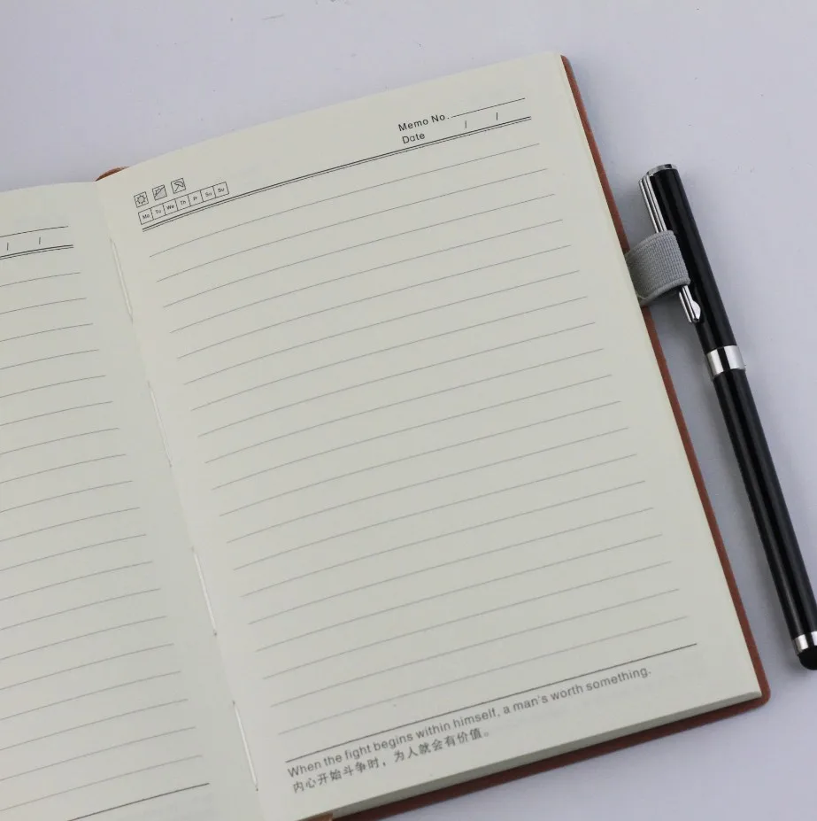 2021 cheap custom promotion pu leather notebook A5 Printed Logo Customized PU Leather DiarySchool Promotional Customized